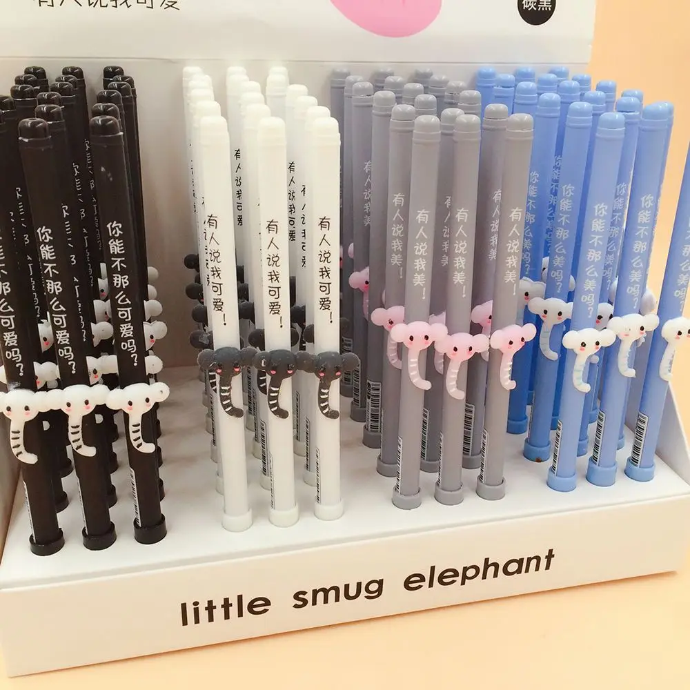 Kawaii Elephant мультипликационная гелевая ручка Pen 0 5 мм гелевые чернила черный цвет
