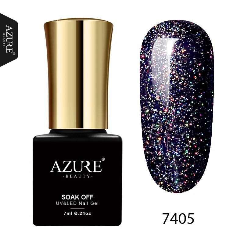 7405 AZURE BEAUTY неоновый Гель-лак для ногтей 7 мл полуперманентный Гель-лак темно-зеленая эмаль стойкий лазурный Гель-лак для ногтей - Цвет: 7405