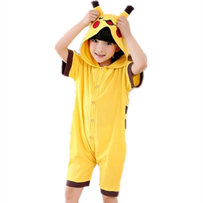Аниме Покемон Пикачу лак chu Карнавальный костюм для девочек Летний комбинезон с