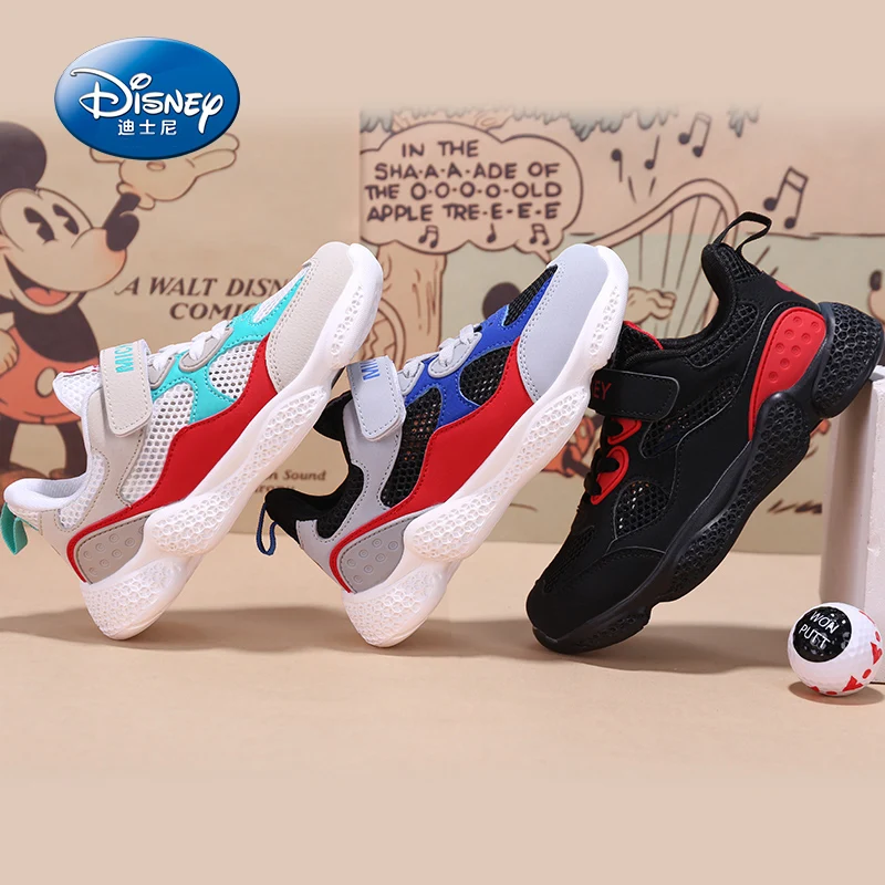Disney Shoes Kids Sneakers Leather Sport Fashion Boy Antislip Soft Bottom Baby Sneaker For Size 31-37 | Детская одежда и обувь