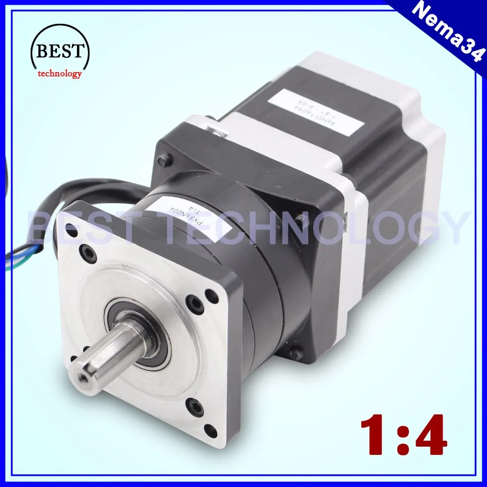 

Nema34 stepper Motor Planetary Reduction Ratio 1:4 1:6 planet gearbox 86 x 114 motor speed reducer, High Torque high quality !!
