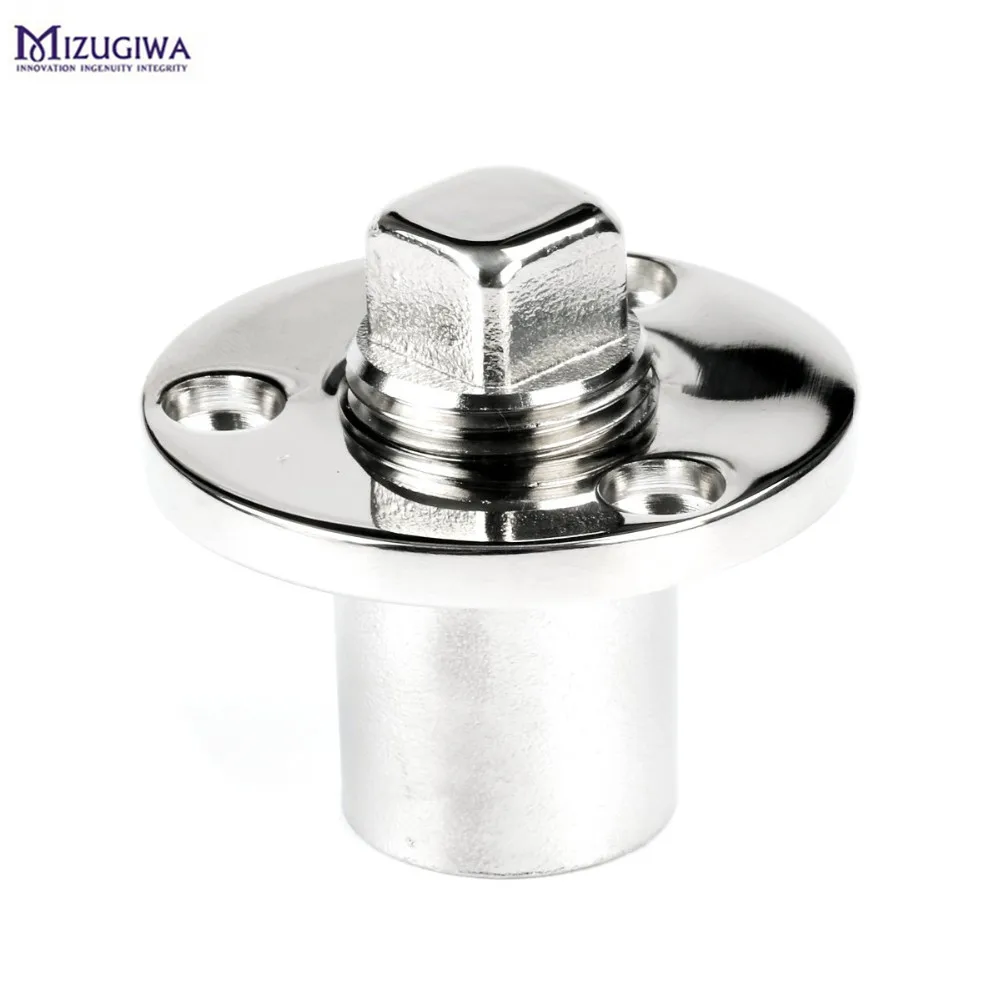 

Grade 316 Stainless Steel Marine Garboard Drain Plug & Flange Kit for Boats - Fits 1 Inch Diameter Hole