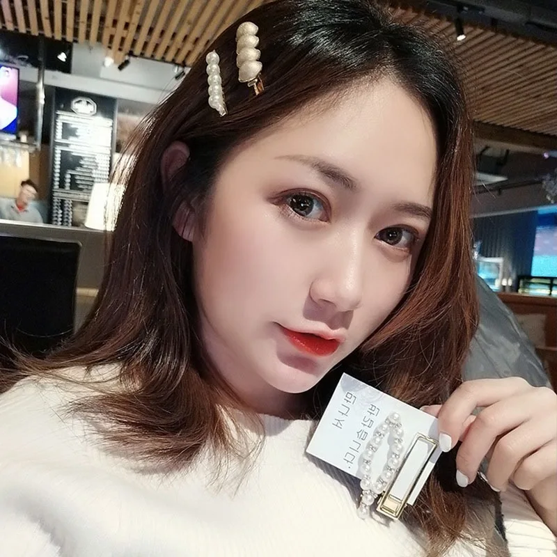 MENGJIQIAO Новые Элегантные украшения для волос ручной работы искусственный жемчуг бусины цветок шпильки для волос для женщин Свадебные аксессуары