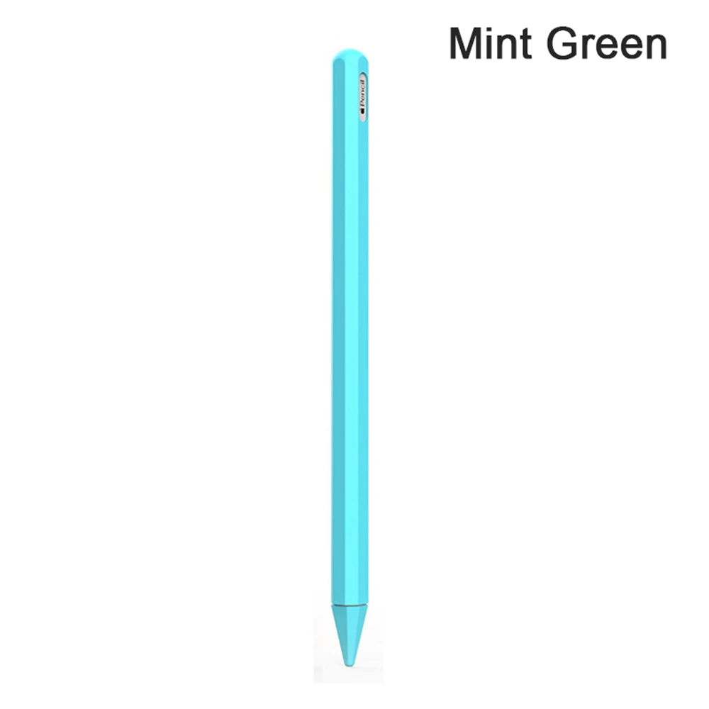 Mint Green Красочный мягкий силиконовый чехол колпачок для наконечника рукавом Обёрточная бумага Совет держатель Защитная пленка для Apple Pencil 2 для iPad Pro Аксессуары для планшетов - Цвет: Mint Green