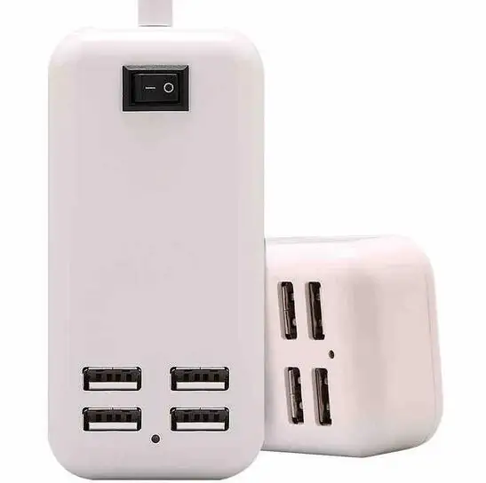 ЕС Plug Умный и Эффективный БЛОК Питания 15 Вт 4 USB Портов Desktop Зарядное Устройство HUB