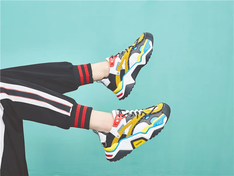 Повседневная Белая обувь; женские кроссовки на платформе; zapatos de mujer; модная брендовая обувь; chaussures femme; женская обувь из натуральной кожи; Цвет Черный