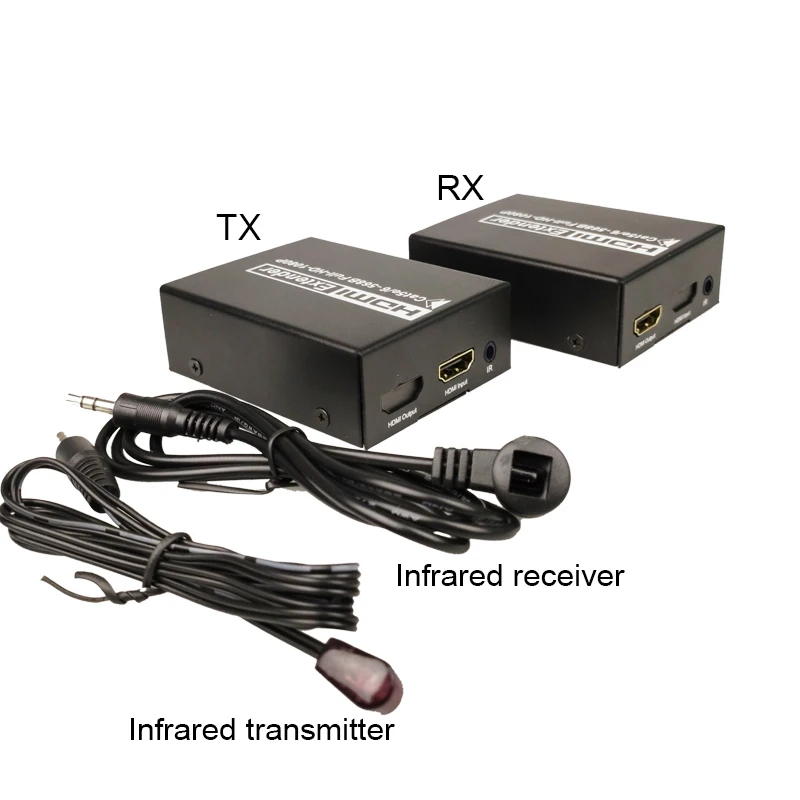 HDMI и ИК Удлинитель на Cat 6 кабель до 60 м без потерь и без задержки поддержка 1080P@ 60 Гц 1080i@ 60 Гц