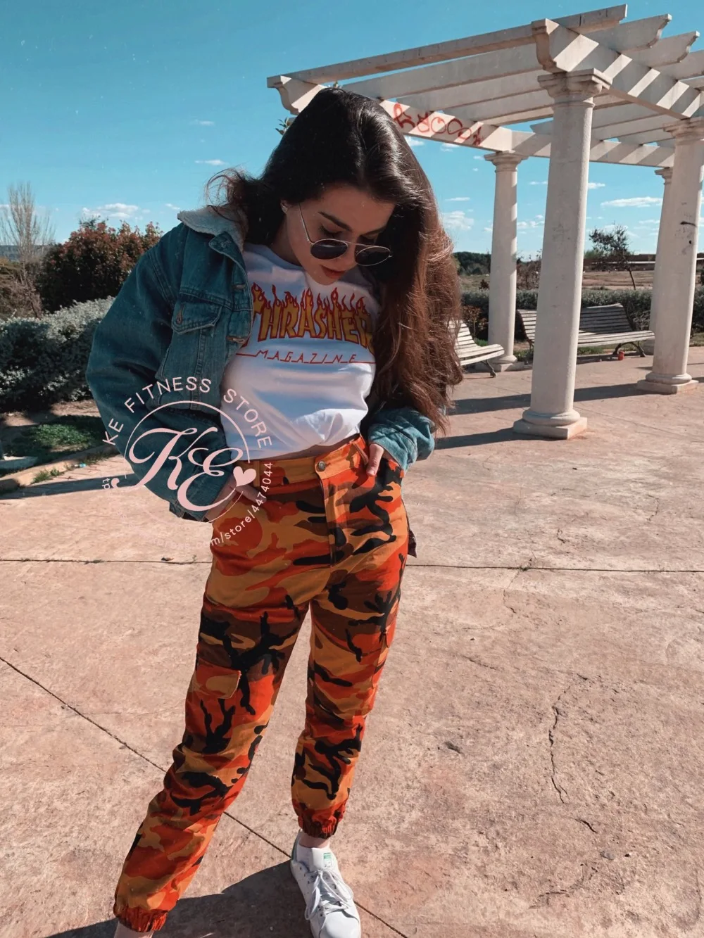 Pantalon de camuflage ancho suelto stilo хипстер Chandal Pantalon suelto спортивные штаны для тренажерного зала фитнес брюки тренажерный зал брюки высокая талия