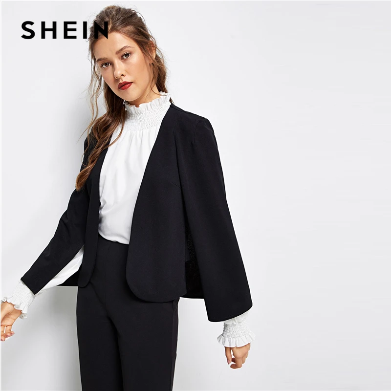 SHEIN Блейзер С Длинным Рукавом Стильный Женский Жакет