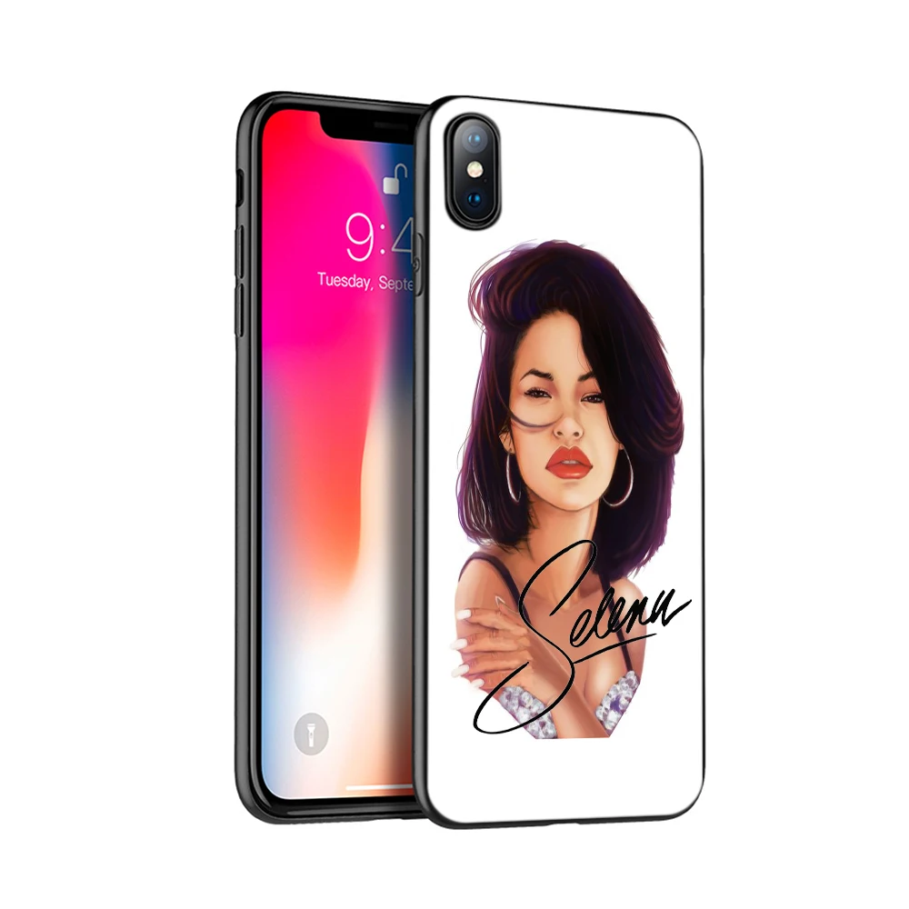 Черный чехол из ТПУ для iphone 5 5s SE 2020 6 6s 7 8 plus X 10 XR XS 11 pro MAX силиконовый Селена