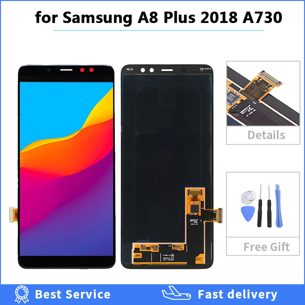 ЖК экран для Samsung Galaxy A8 Plus 2018 A730 A730F A730X Дисплей сенсорный дигитайзер Замена