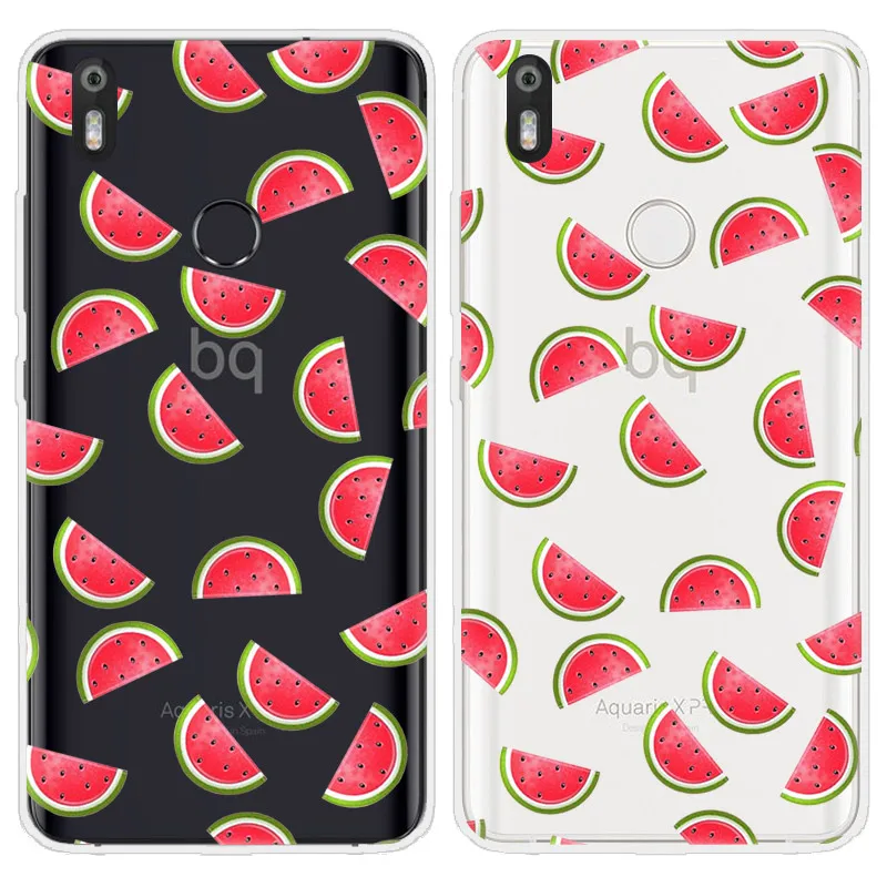 Phone Case for BQ Aquaris U2 Lite X5 V Plus X Pro M 2017 VS Fruit Lemon Watermelon Exquisite pattern Soft Silicone Cover |