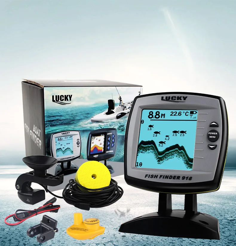 LUCKY Fish Finder профессиональная рыболовная сенсорная лодка сонар беспроводной