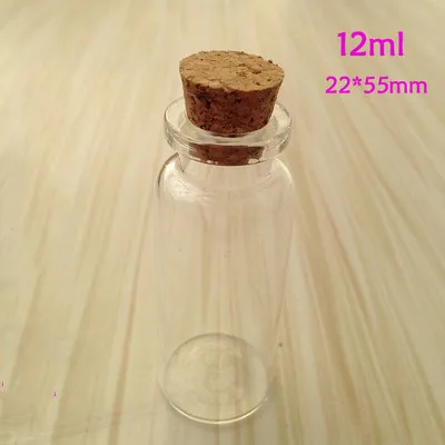 Мини Стеклянная бутылка с пробкой, 3 мл, 5 мл, 7 мл, 8 мл, 10 мл, 12 мл, 15, 20 мл стеклянные банки, в большинство стран мира