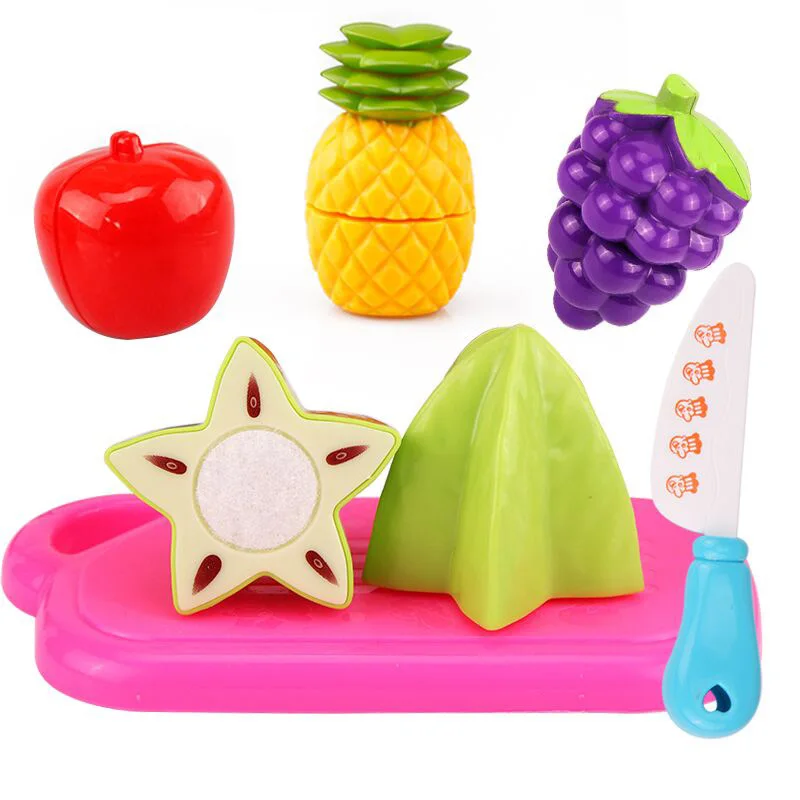 fruit 6 шт./компл.; детские игрушки для кукольного домика; Пластик фрукты и овощи игрушки для игры Кухня ролевая игра Секс игрушки развивающие игрушки - Цвет: fruit
