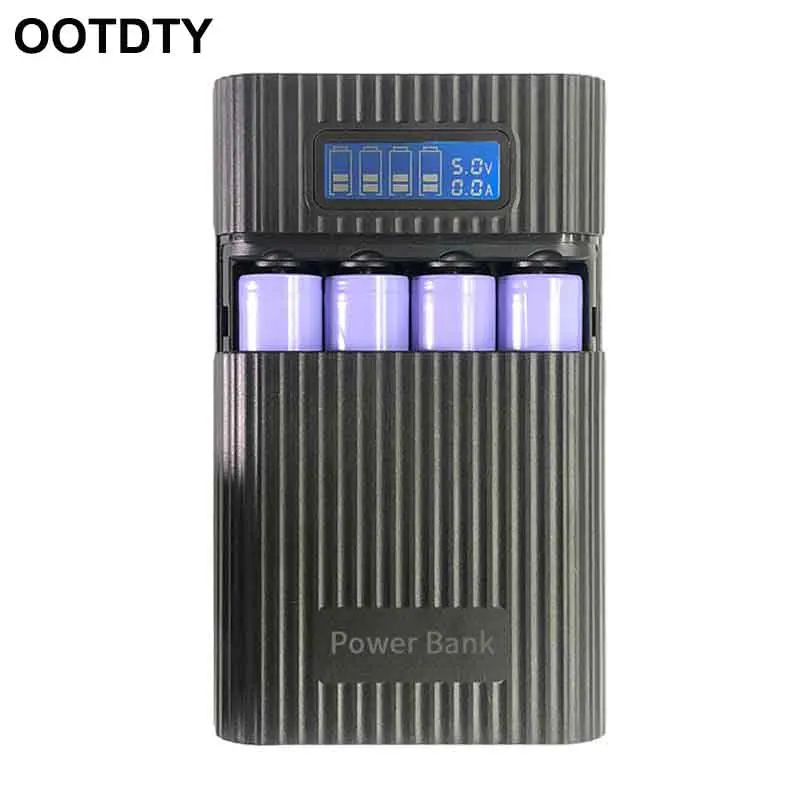 Анти обратный внешний аккумулятор для самостоятельной сборки 4x18650 зарядное