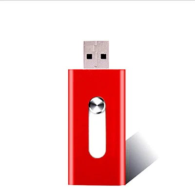 3 в 1 OTG флеш-накопитель 32 ГБ для iPhone флэш-накопитель USB 3,0 32 Гб 16 Гб 128 Гб 64 Гб Флешка для iPad Android телефон и ПК - Цвет: Red