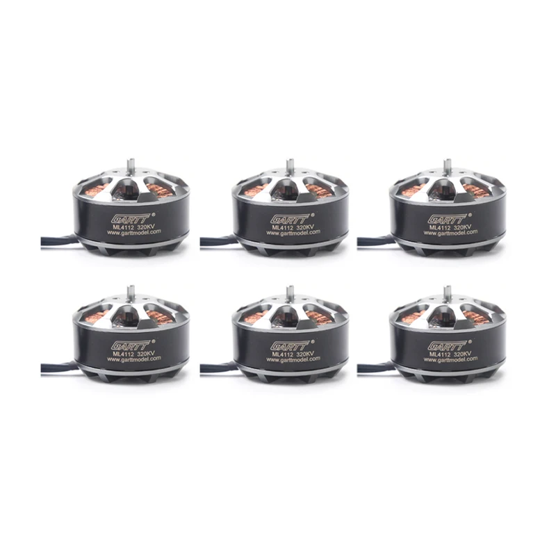 6 шт. бесщеточный двигатель GARTT ML 4112 320KV для радиоуправляемого квадрокоптера