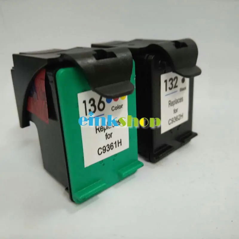 Бренд einkshop для hp 132 136 совместимый чернильный картридж для hp Photosmart C3183 D5163 1513 C3100 Officejet 6213 5443 D4163printer