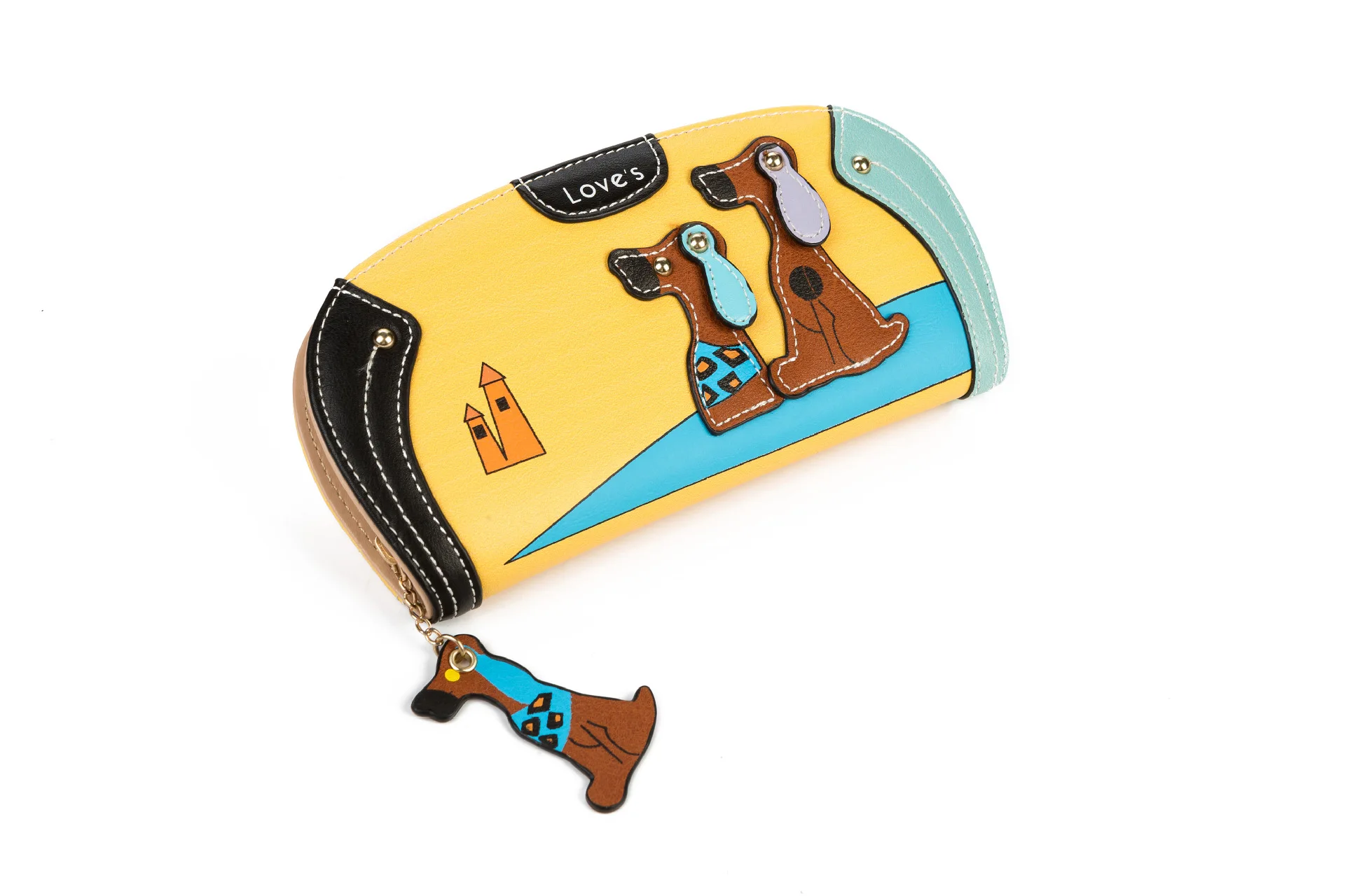 Новый из искусственной кожи Для женщин кошельки милый кошелек со щенком Пёс