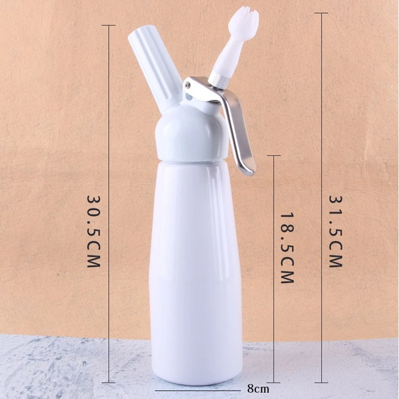 500 мл взбиватель сливок диспенсер с 3 насадками и чистящей щеткой алюминиевый