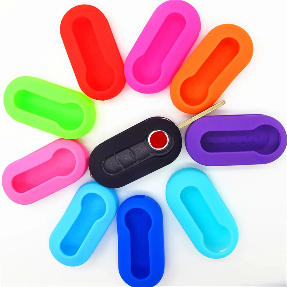 2017 Горячая продажа силиконовый для ключа автомобиля крышка подходит Fiat 500 Punto Ducato