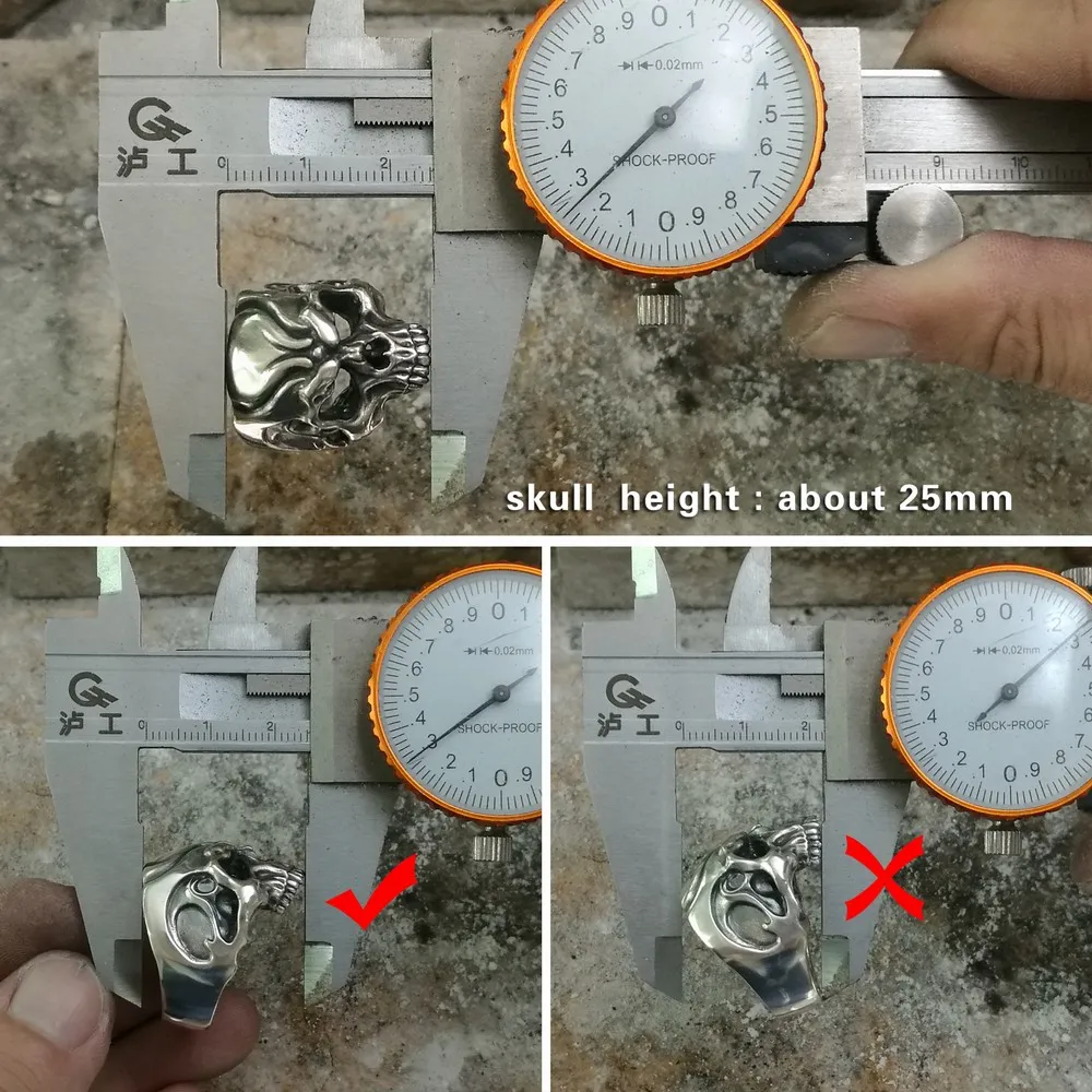 LINSION 925 пробы Серебряное кольцо с полым злобным черепом мужское байкерское кольцо в стиле панк TA136 Размер США 7~ 15
