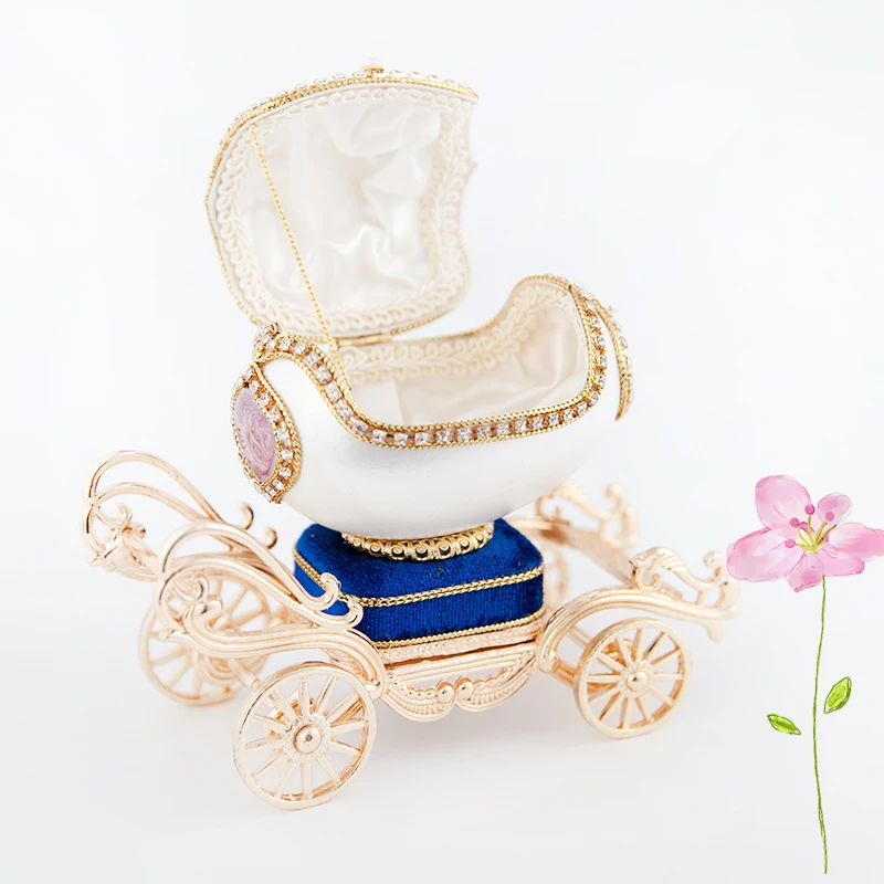 Изысканная резьба по яичной скорлупе музыкальная шкатулка для моделирования