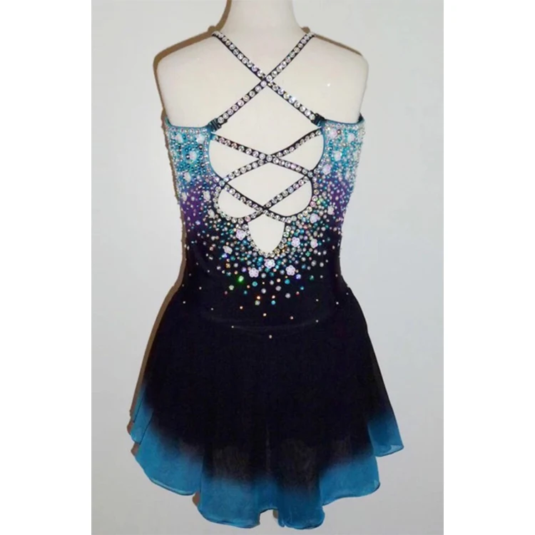 shippingBlackRhythmic гимнастика трико RG Acro/катание на коньках платье костюм для чечетки скручивание DanceSD508
