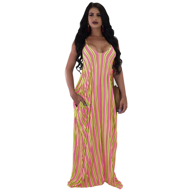 Сексуальная сращивания повесить ремень в полоску с глубоким v образным вырезом