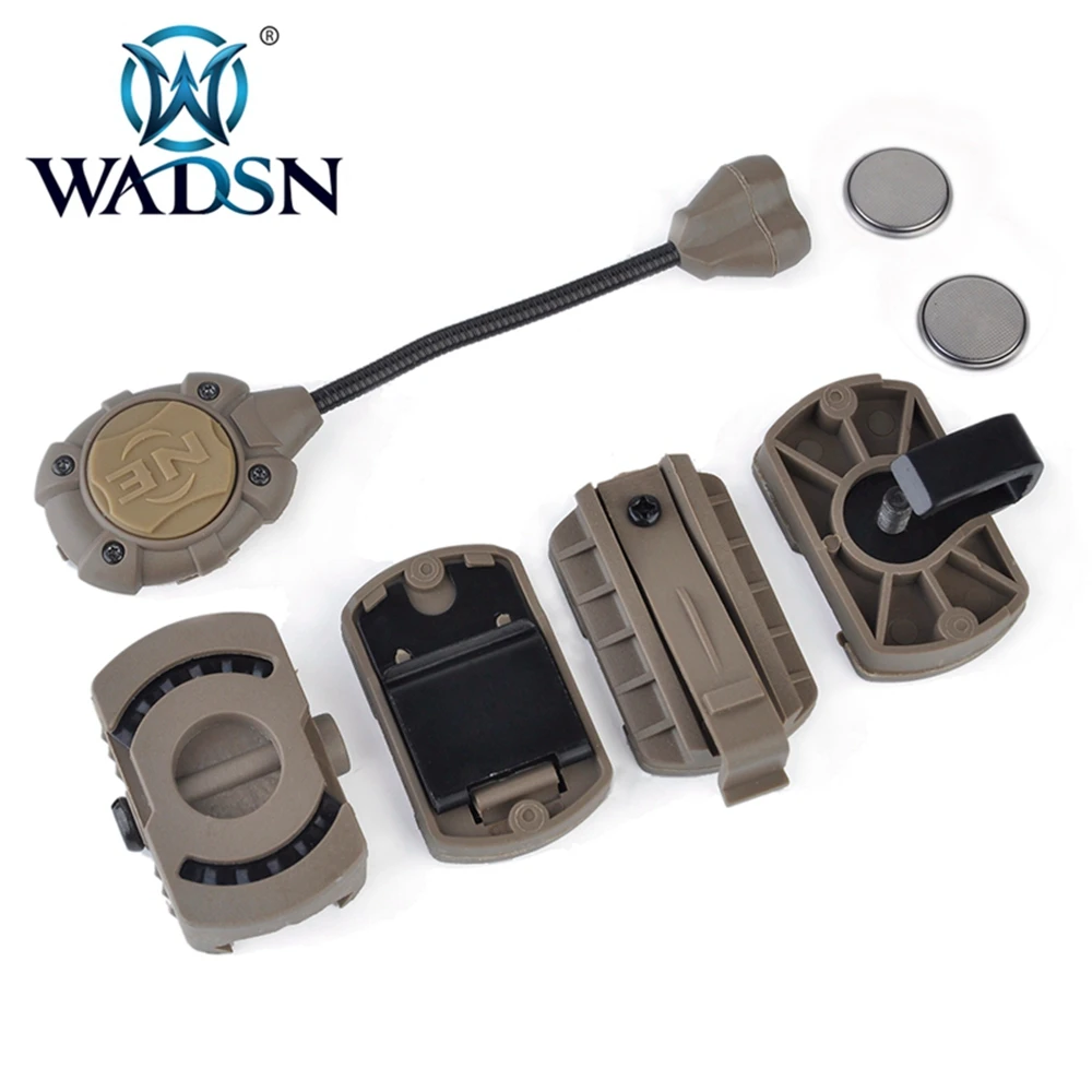 WADSN Тактический шлем с подсветкой Princeton Tec MPLS2 комбо страйкбол зеленый/красный с ИК рейку лампе WNE05009 охотничье оружие светильник s
