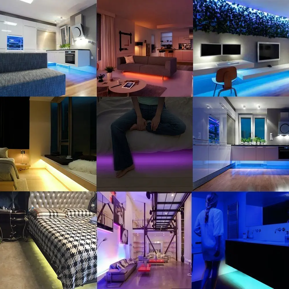 WIXURE светодио дный led Bed light Kit RGB PIR Motion активированный светодиодный датчик Ночной