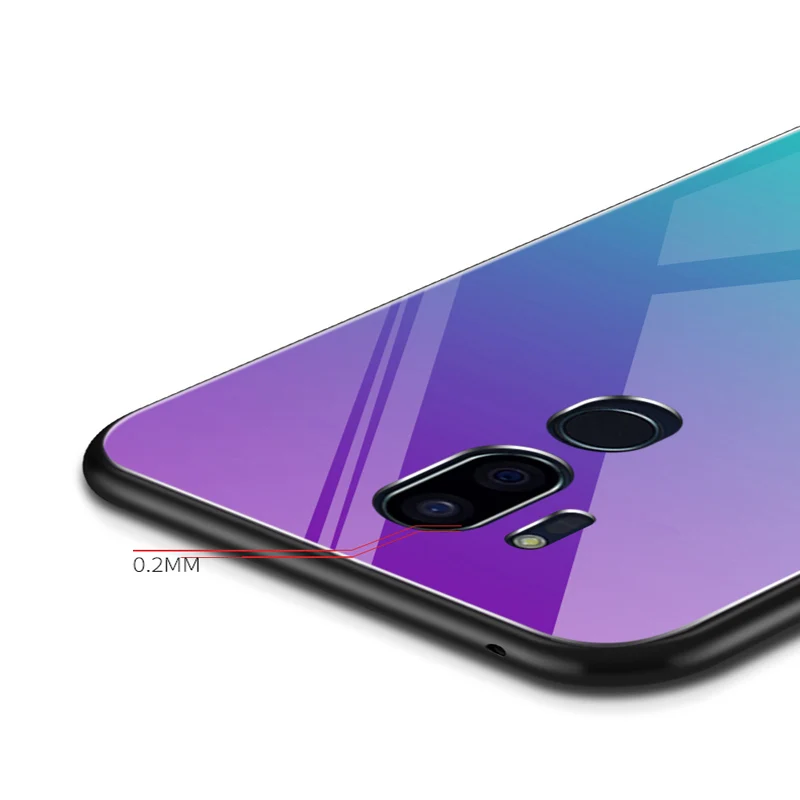 Чехол для lg G7 чехол ThinQ градиентное закаленное стекло+ чехол с мягкими краями 6,1 ''для lg G7 ThinQ dream glass чехол lg g7 чехол ThinQ s shell