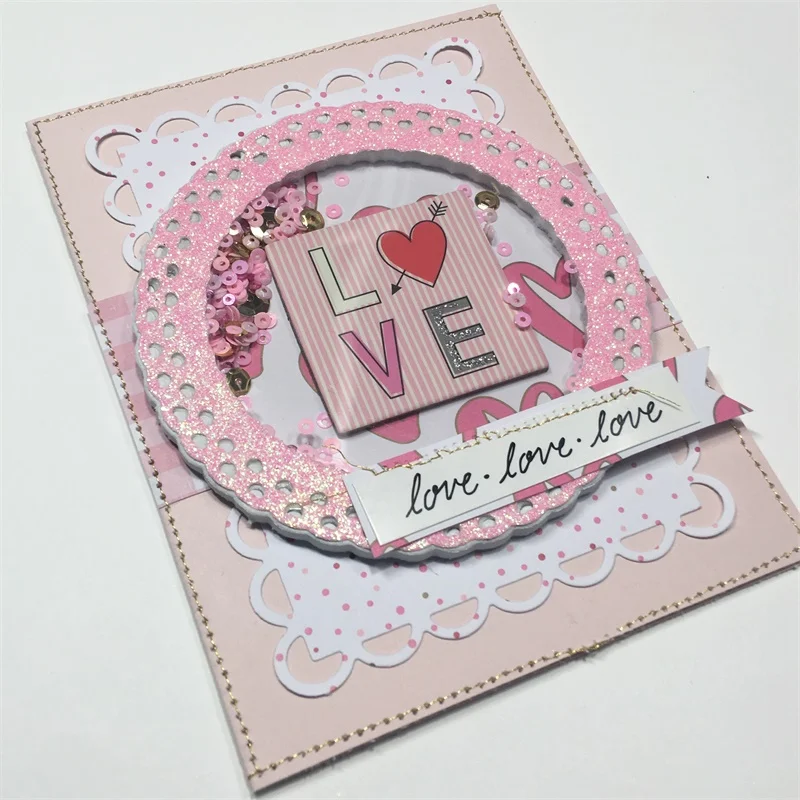 Сердца кружева Doily металлические штампы трафареты для сделай сам