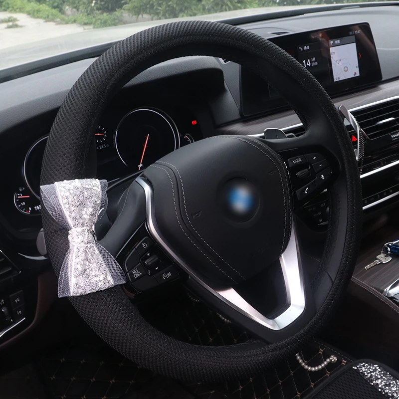 Универсальные летние чехлы для сидений автомобиля со стразами и блестками