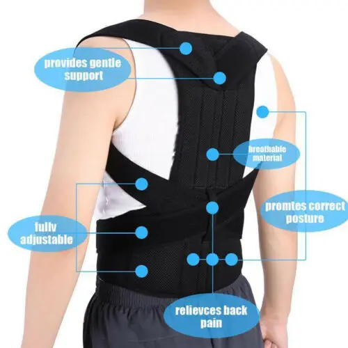 Hot Mens Posture Support Corrector Back Pain Relief Magnetic Belt Brace Shoulder Waist Vest Underbust Trainer Corset | Мужская одежда