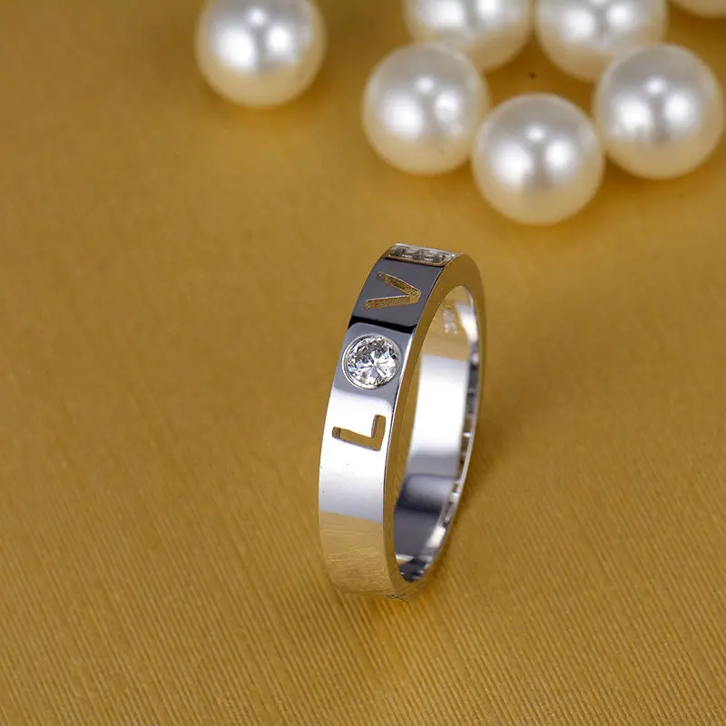 LOVERJEWELRY 100% натуральный бриллиант любовь обручальное кольцо кольца из 18Kt белого
