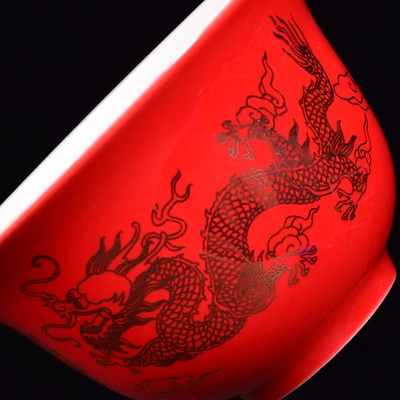 Jingdezhen свадебная керамическая цветная глазурованная чаша для чая китайская кунг