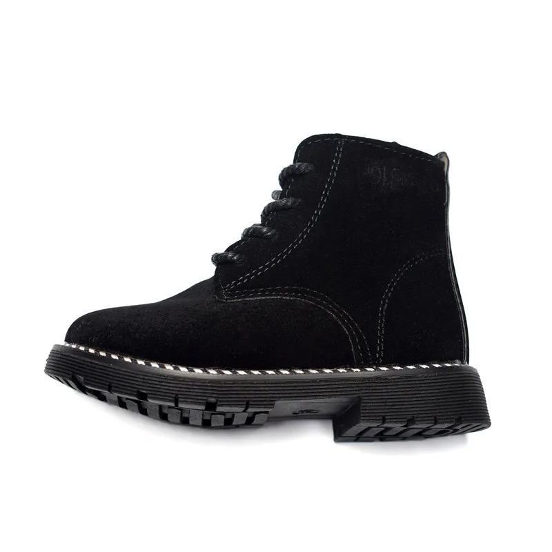 Детские ботинки на шнурках молнии с резиновой подошвой для девочек и мальчиков