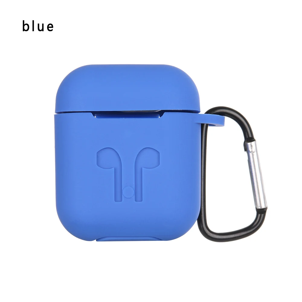 Модный защитный чехол для Air Pods 1/2, чехол для наушников, силиконовый чехол с защитой от падения, милый меховой шарик, брелок для Airpods/Airpods Pro - Цвет: Blue No Plush Ball
