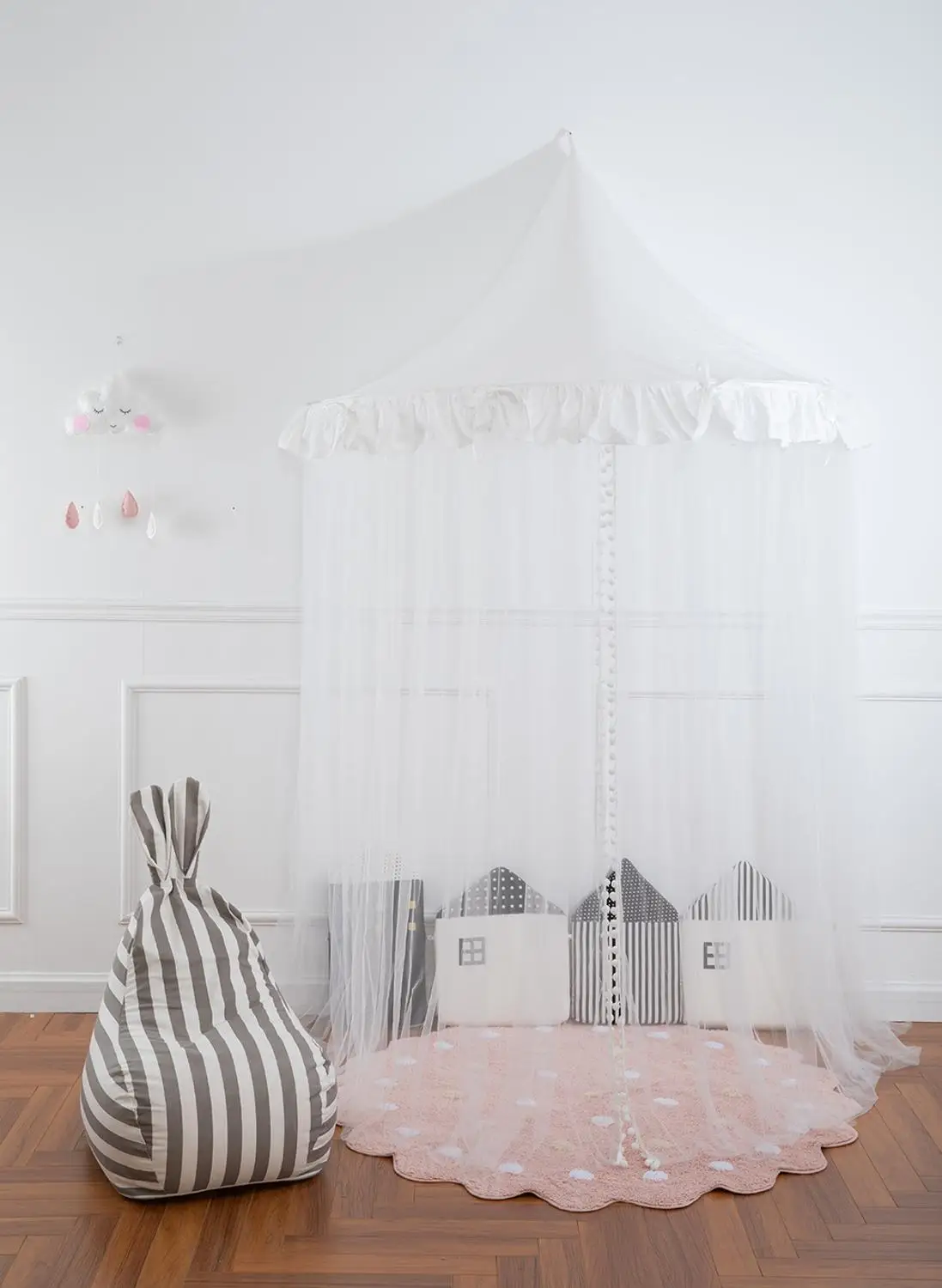 Принцесса навесная детская кровать москитная купольная штора мечты Штора для