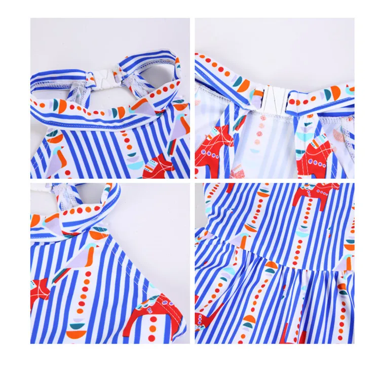 Дети Unicorn бикини набор мультфильм милый Принт Одна деталь Плавание костюм для