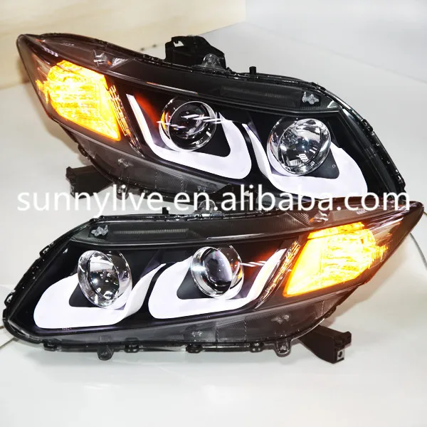 Для Honda Civic Светодиодные ленты типа U Ангельские глазки светодиодные фары LED