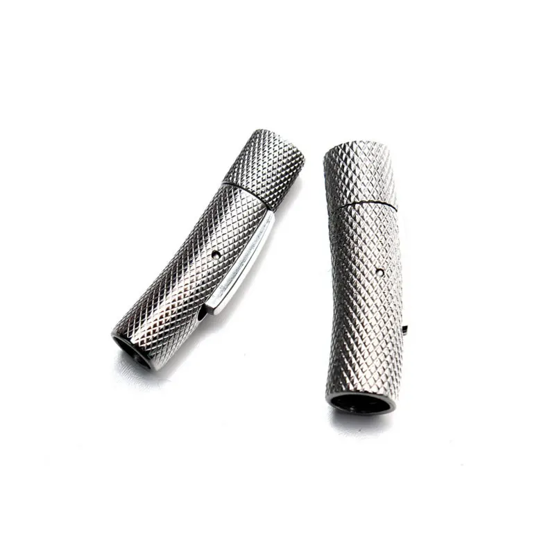 Трубчатая застежка из нержавеющей стали для кожаного шнура коннектора браслета