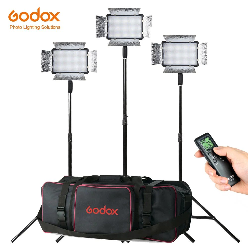 Свободная светодиодная вспышка speedgodox 3X светодиодный 500LRC 3300 5600K светильник