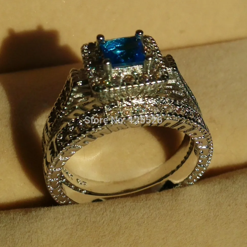 Choucong Wieck винтажное ювелирное изделие с кристаллами имитация камней 10KT белое