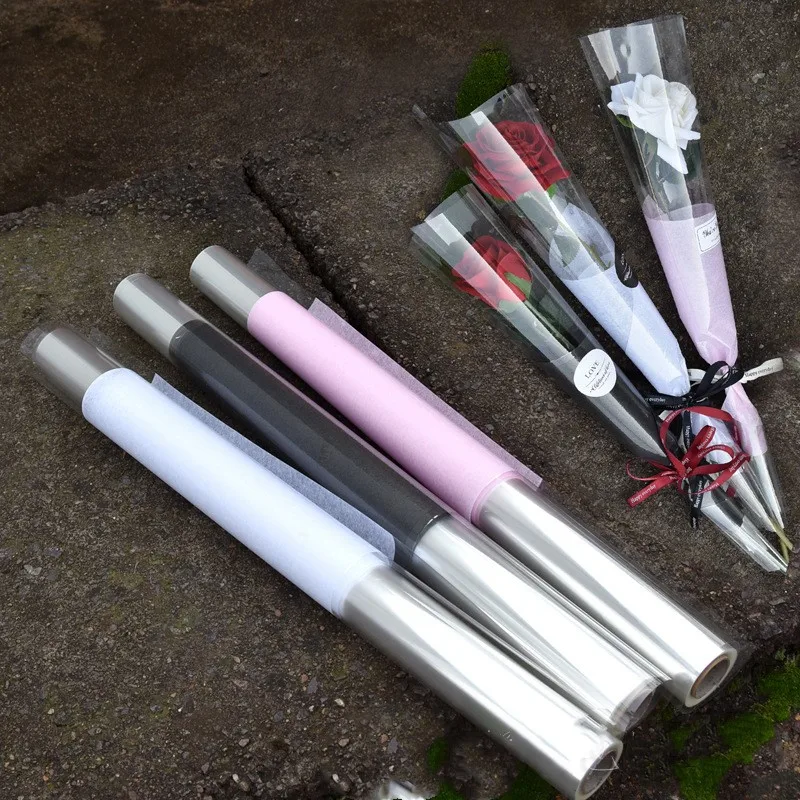 11 ярд прозрачная целлофановая Цветочная оберточная бумага подарочные цветы