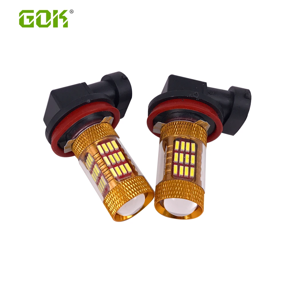 1 шт. противотуманных фар авто светодиодный h11 60smd 4014 H7 9006 H4 H8 H11 лампы