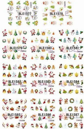 66 видов дизайна 200 лист Новое поступление! Поставка ногтей новогодний