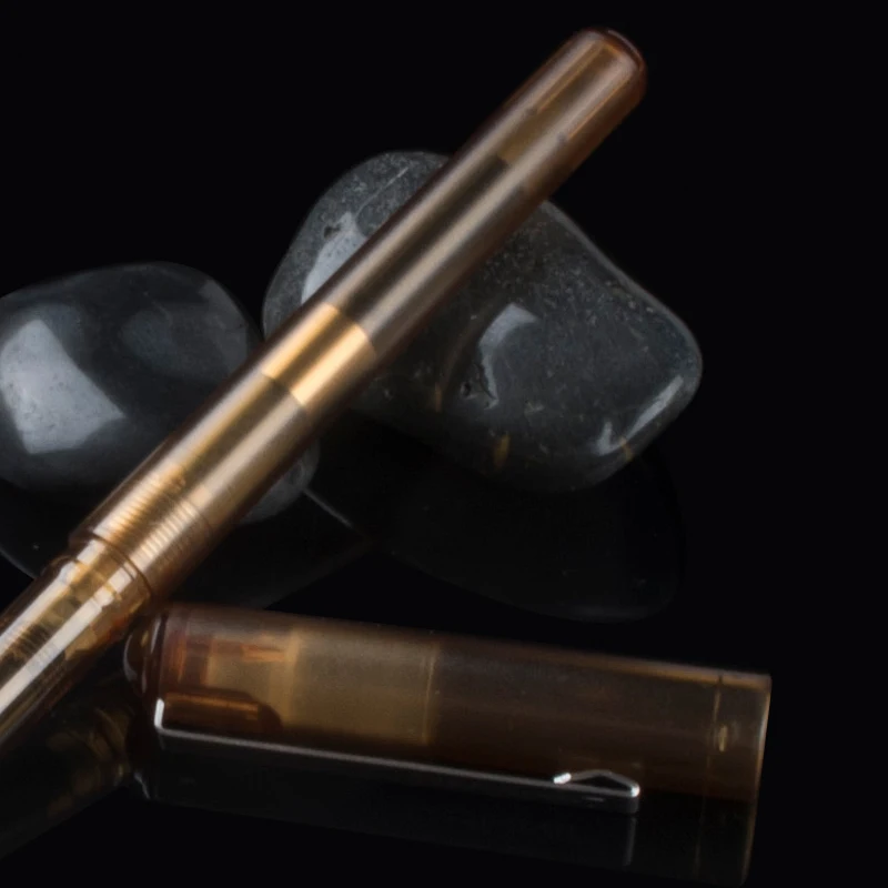 JINHAO 991 красная прозрачная матовая цветная перьевая ручка с тонким наконечником